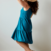 Robe à fronces - azur