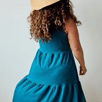 Robe à fronces - azur