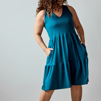 Robe à fronces - azur