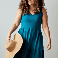 Robe à fronces - azur