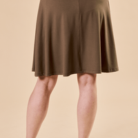 Jupe-short évasée muscade