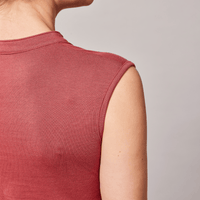 Blouse longue sans manche - pamplemousse