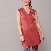 Blouse longue sans manche - pamplemousse