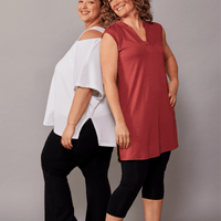 Blouse longue sans manche - pamplemousse