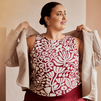 Camisole élégante camélia