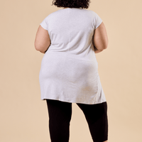 Tunique à fente brume