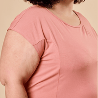 Tunique à fente corail