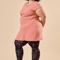 Tunique à fente corail