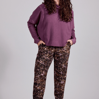 Haut douillet à capuchon - figue