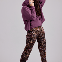 Haut douillet à capuchon - figue