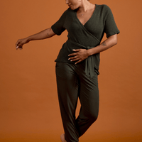 Haut cache-cœur avec ceinture