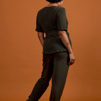 Haut cache-cœur avec ceinture