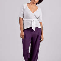 Haut cache-cœur avec ceinture