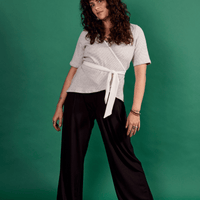 Haut cache-cœur avec ceinture