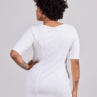 tunique avec col V et manches 3//4