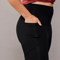 Legging naturel - longueur capri - noir