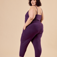 Combinaison avec bretelles spaghetti améthyste