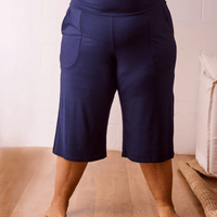 Capri jambe évasée - marine
