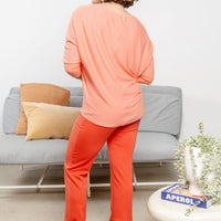 Pantalon habillé 3/4 - corail