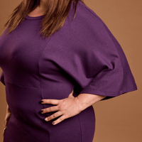 Robe avec manches kimono mauve