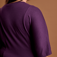 Robe avec manches kimono mauve