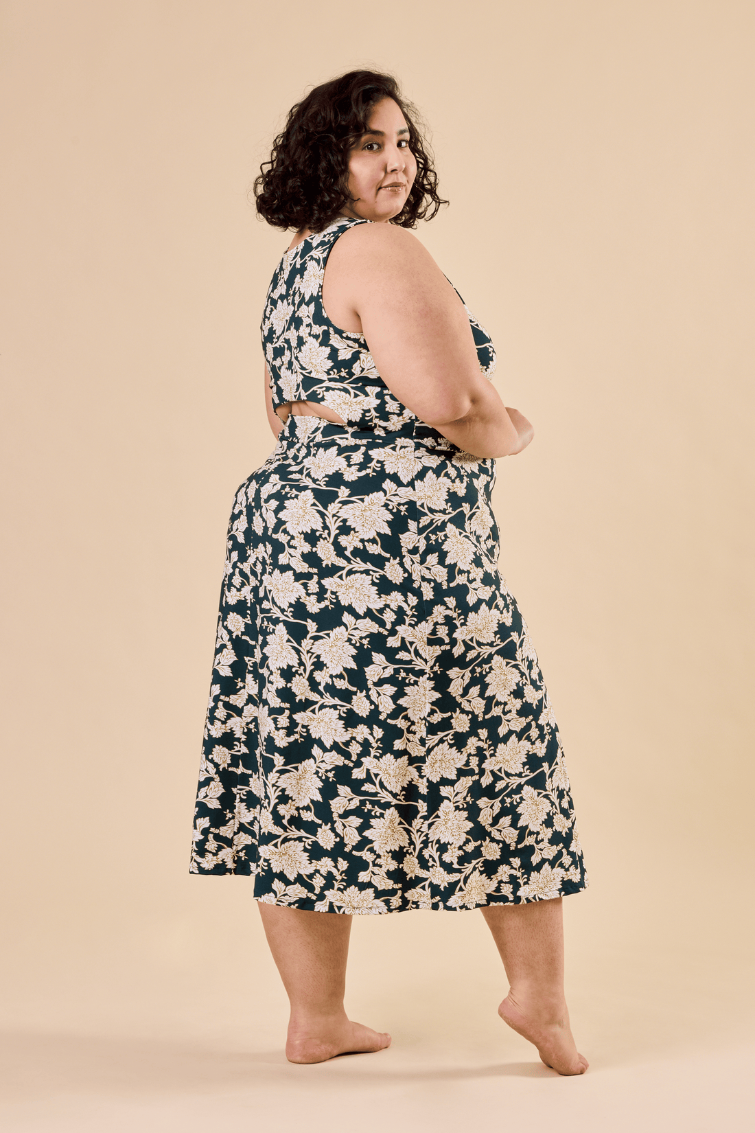 Robe longue à dos ouvert opulence