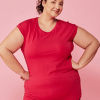 T-shirt décontracté - cerise