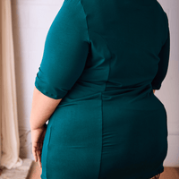 Haut essentiel col V - vert chasseur