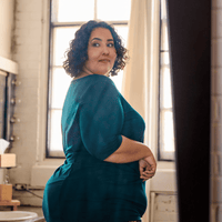 Haut essentiel col V - vert chasseur