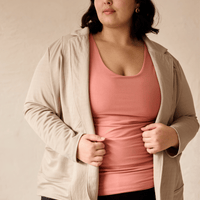 Veston effet lin sable