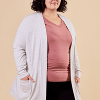 Veste légère avec poches brume