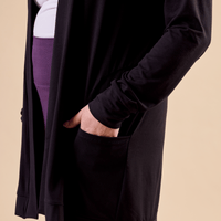 Veste légère avec poches noire