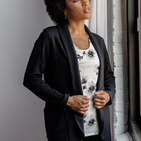 Veston souple avec poches- noir