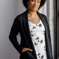 Veston souple avec poches- noir