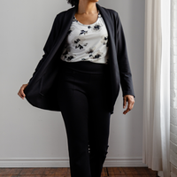 Veston souple avec poches- noir