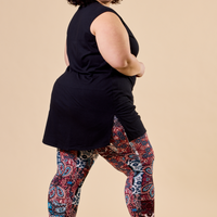 Blouse longue sans manche - noir