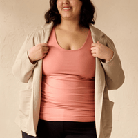 Camisole doublée corail