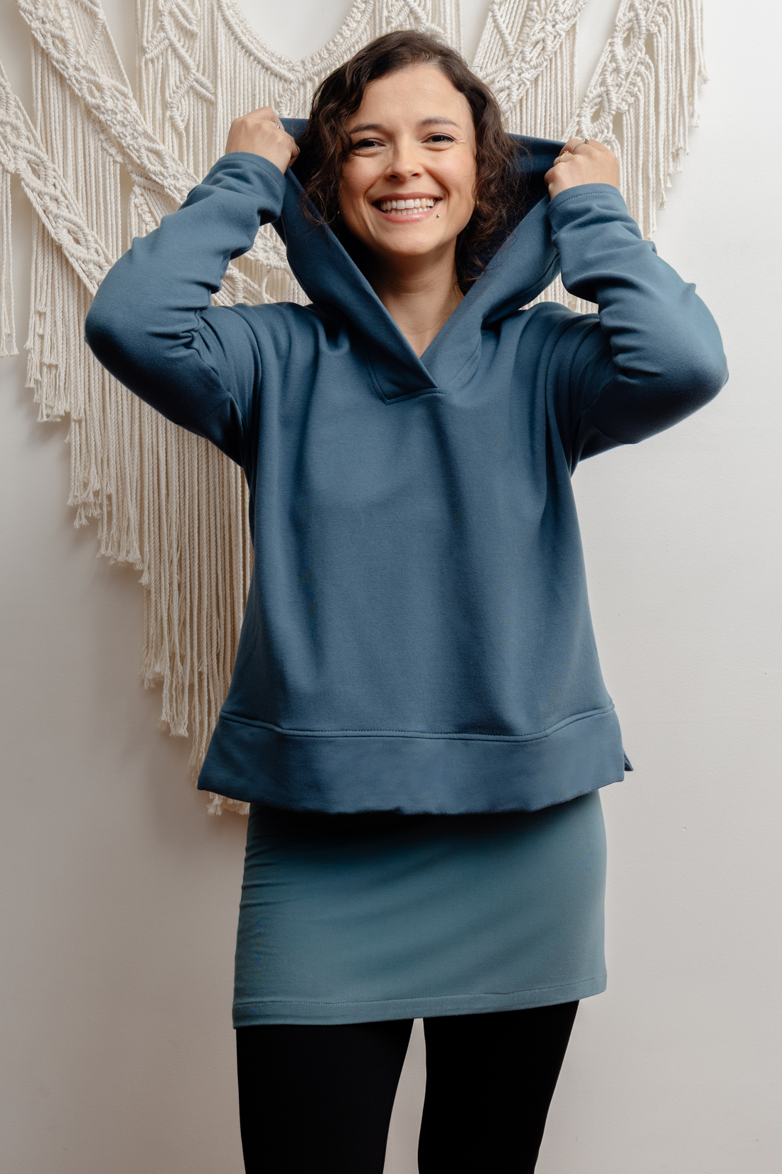 Camisole longue yoga - sarcelle