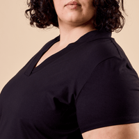 Polo à manches courtes noir