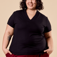 Polo à manches courtes noir