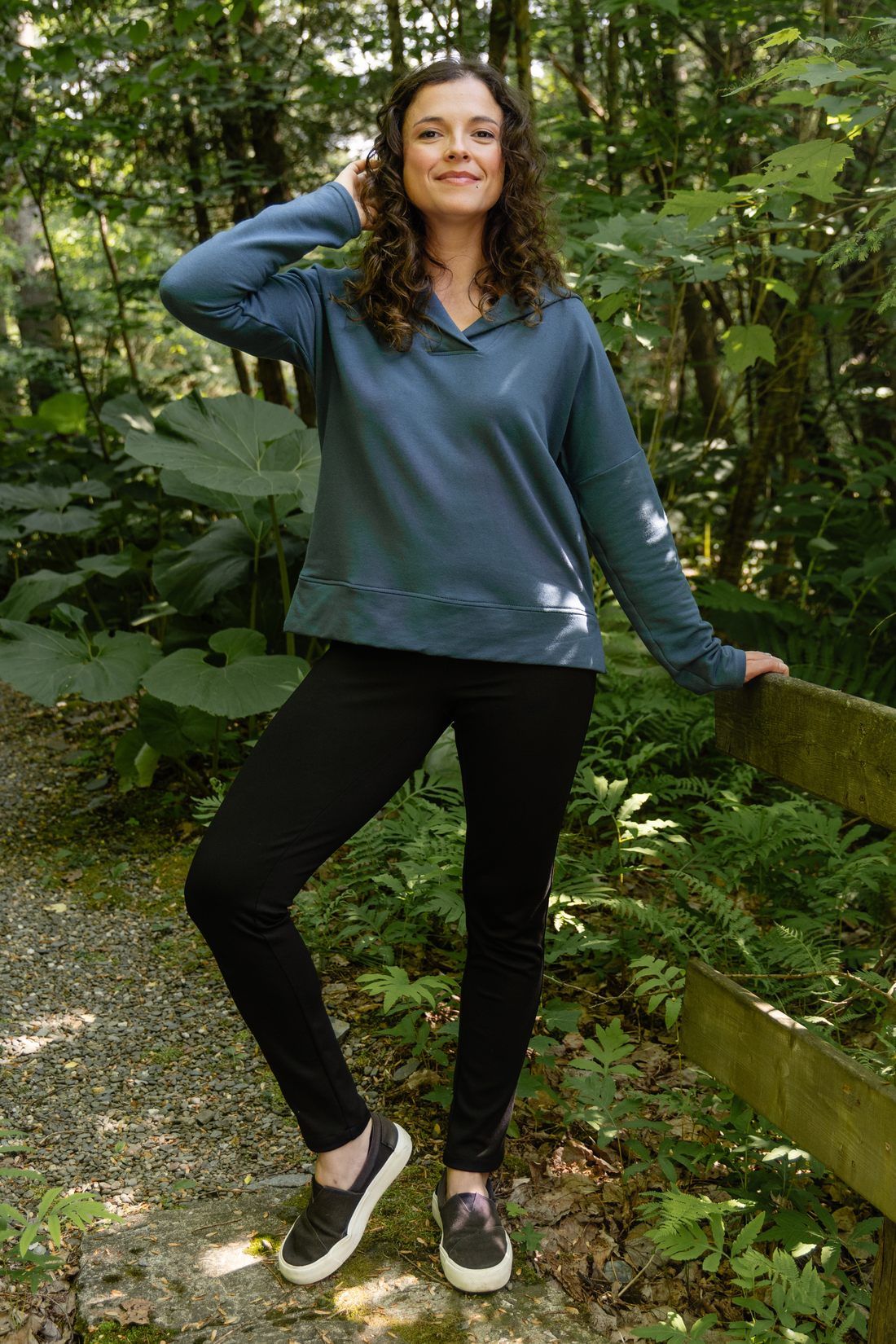 Chandail moelleux à capuchon - aurore