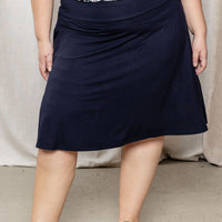 Jupe-short évasée - marine