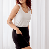 Jupe-short avec poche - noir