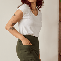 Jupe-short avec poche - romarin