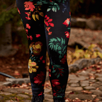 Legging à motifs fleuris, fait au Québec, Canada.