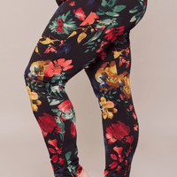 Legging à motifs fleuris, fait au Québec, Canada.