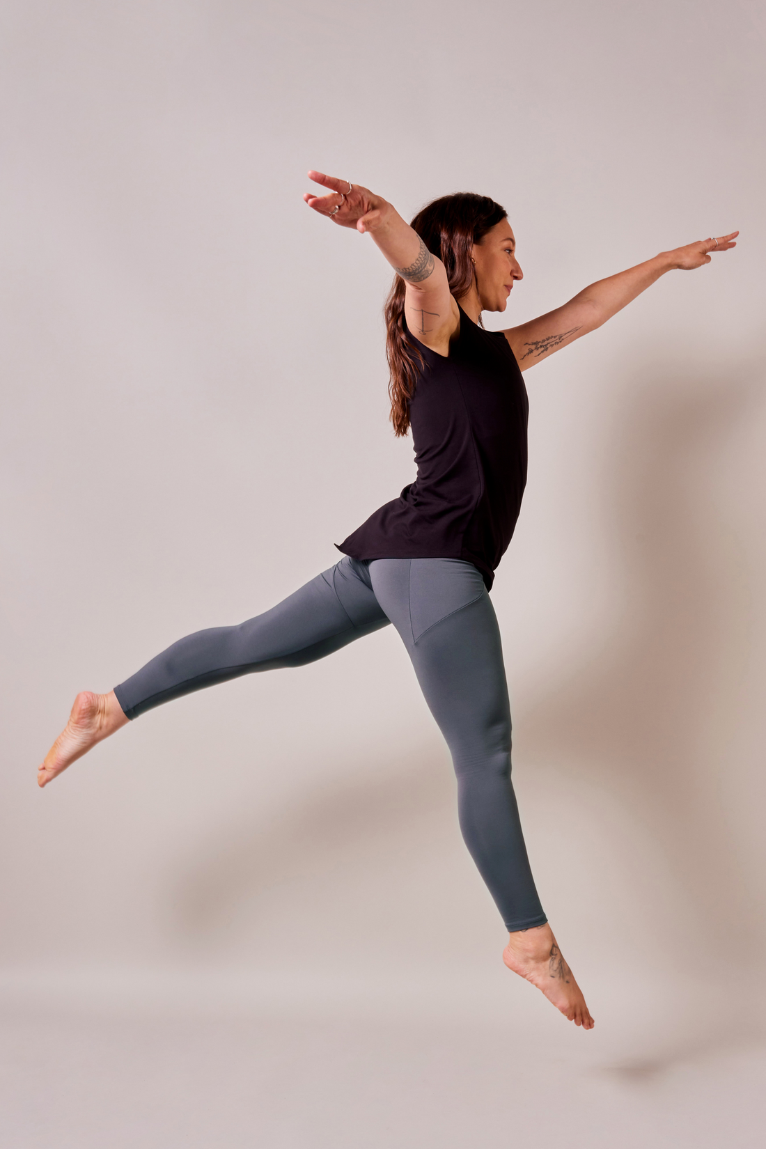 Legging effet polar - ardoise