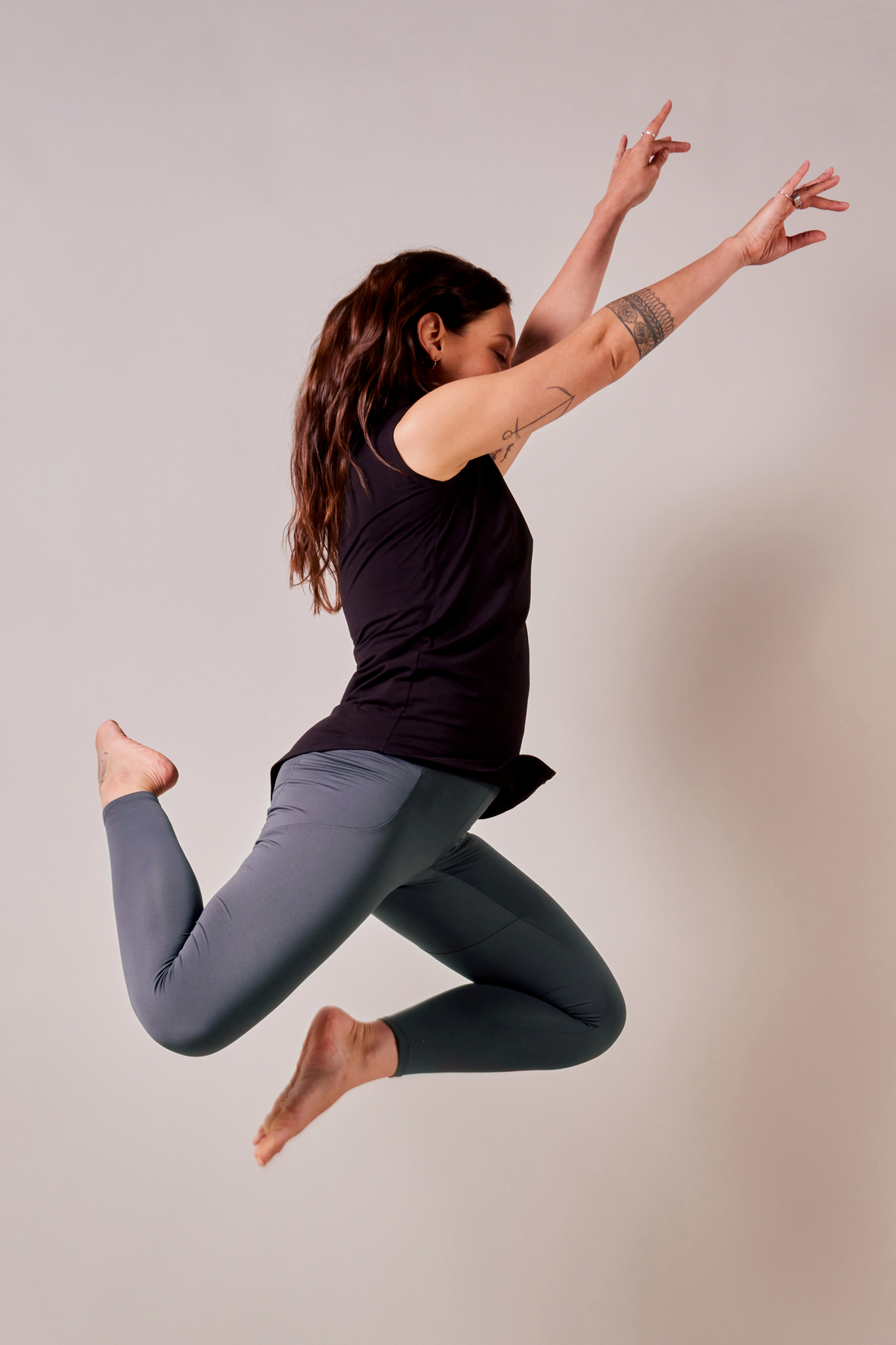 Legging effet polar - ardoise