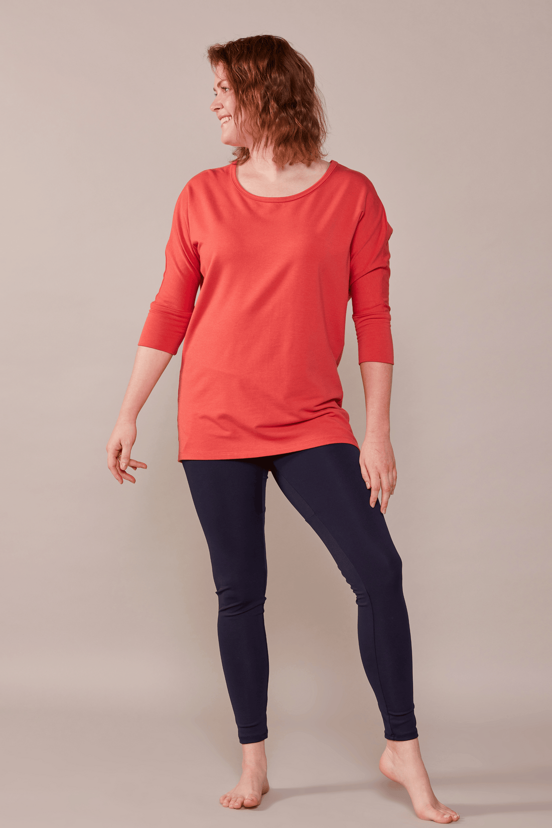 Legging taille haute marine effet polar pour femme fait au Québec, Canada