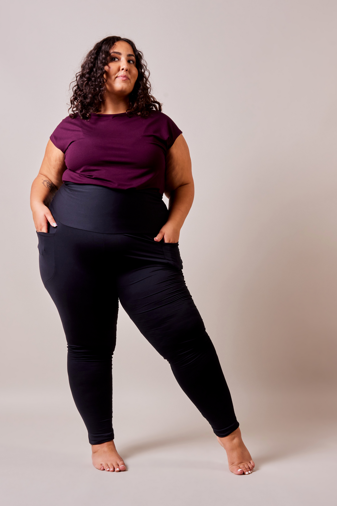 Legging effet polar - noir